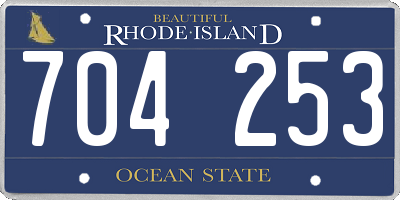 RI license plate 704253