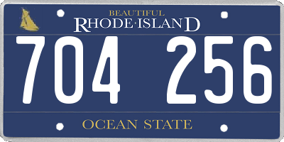 RI license plate 704256