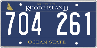 RI license plate 704261