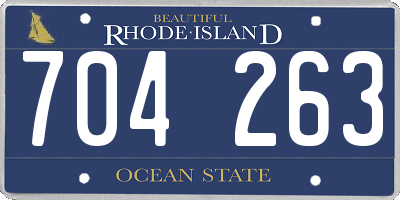 RI license plate 704263