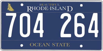 RI license plate 704264
