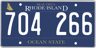 RI license plate 704266