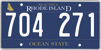 RI license plate 704271