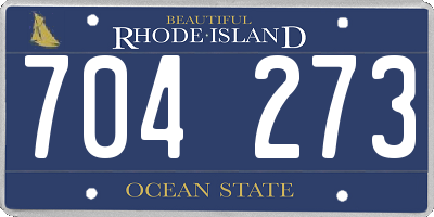 RI license plate 704273