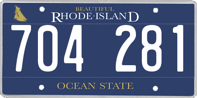 RI license plate 704281