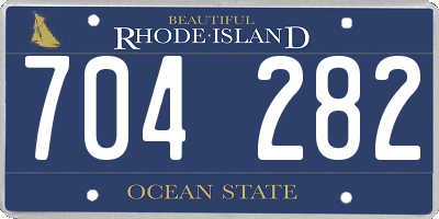 RI license plate 704282