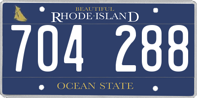 RI license plate 704288