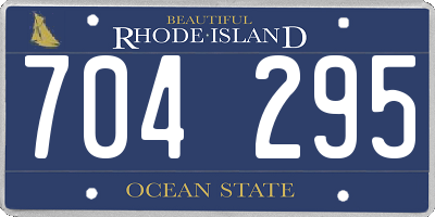RI license plate 704295
