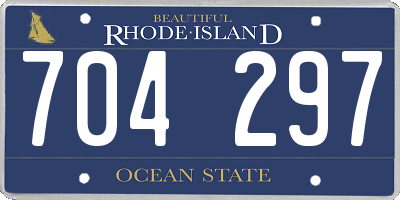 RI license plate 704297