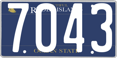 RI license plate 7043