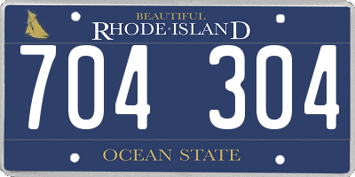 RI license plate 704304