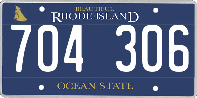RI license plate 704306