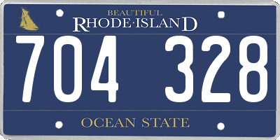 RI license plate 704328