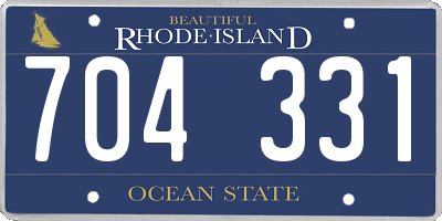 RI license plate 704331