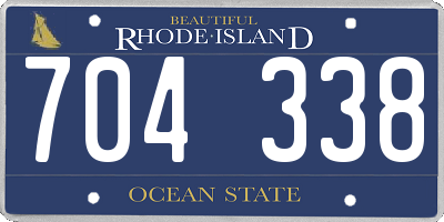 RI license plate 704338
