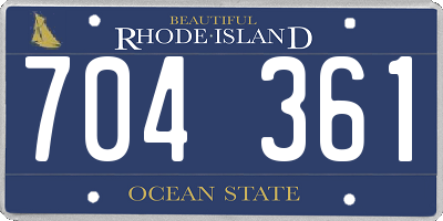 RI license plate 704361
