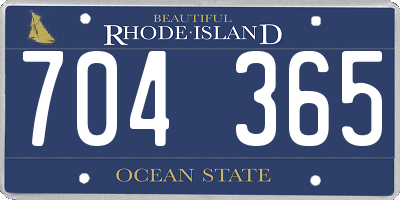 RI license plate 704365