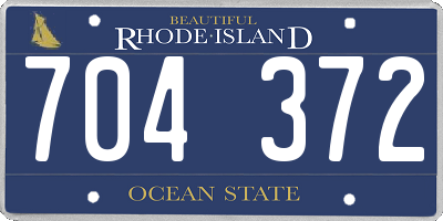 RI license plate 704372
