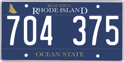 RI license plate 704375
