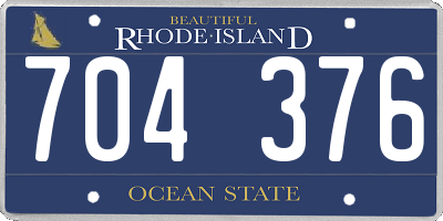 RI license plate 704376