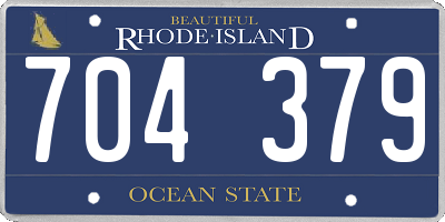 RI license plate 704379