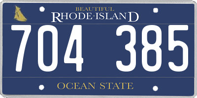 RI license plate 704385