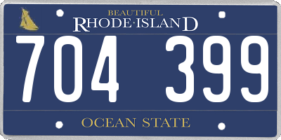 RI license plate 704399