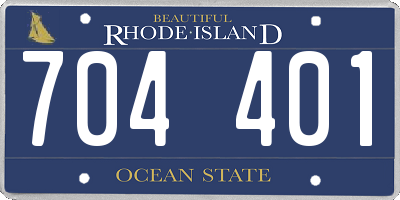 RI license plate 704401