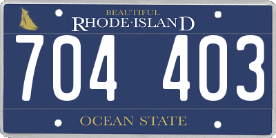 RI license plate 704403