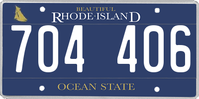 RI license plate 704406