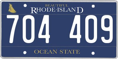 RI license plate 704409