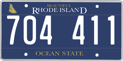 RI license plate 704411