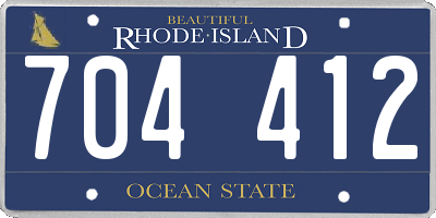 RI license plate 704412