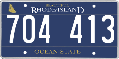RI license plate 704413