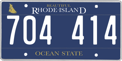 RI license plate 704414