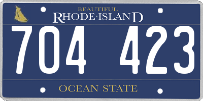 RI license plate 704423