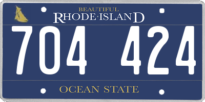RI license plate 704424