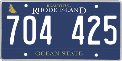 RI license plate 704425