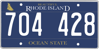 RI license plate 704428