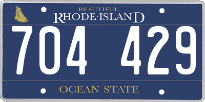 RI license plate 704429