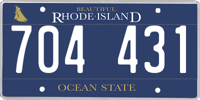 RI license plate 704431
