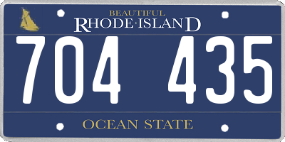 RI license plate 704435