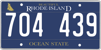 RI license plate 704439