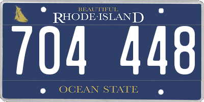 RI license plate 704448
