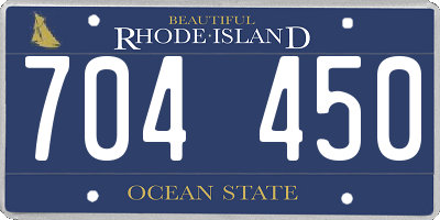 RI license plate 704450