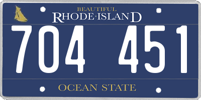 RI license plate 704451