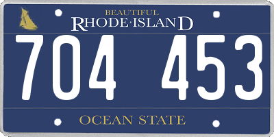 RI license plate 704453