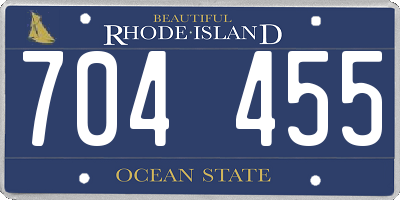 RI license plate 704455