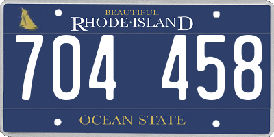 RI license plate 704458