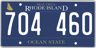 RI license plate 704460